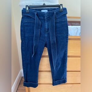 High waisted straight jeans